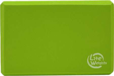 Блок для занятий йогой Lite Weights 5497LW, салатовый