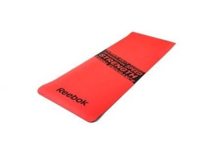 Тренировочный коврик (мат) для фитнеса нескользящий Reebok (красный)