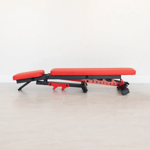 Скамья универсальная домашняя складная - Черный-Красный