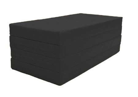 Мат № 5 (100 х 200 х 10) складной 3 сложения "KMsport" чёрный