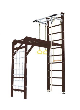 Шведская стенка Kampfer Union Ceiling (№5 Шоколадный Стандарт белый турник)