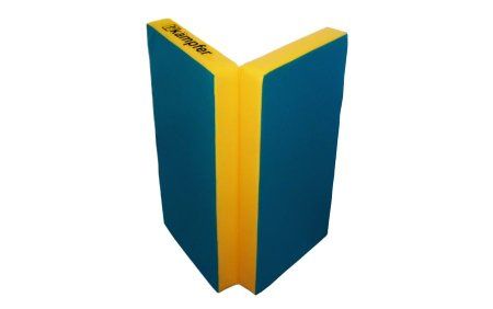 Мат Kampfer Classic №4 (100 х 100 х 10) складной - винилискожа (синий/желтый)