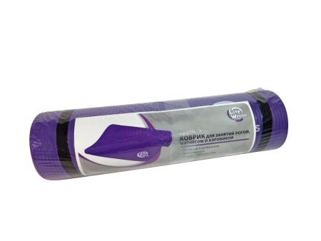 Коврик для йоги и фитнеса LiteWeights 180*61*1см 5420LW, фиолетовый