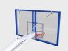 Баскетбольная стойка мобильная игровая с щитом 1800 х 1050 мм из оргстекла 10 мм (вынос 3,25 м)