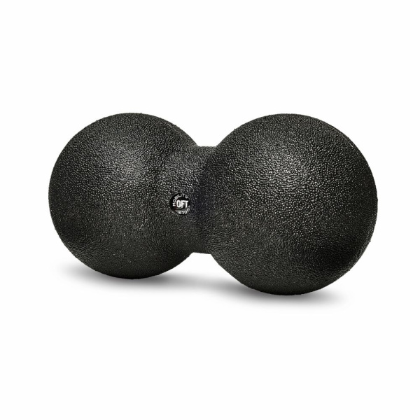 Шар массажный сдвоенный 24 х 12 см черный (без цветной коробки)