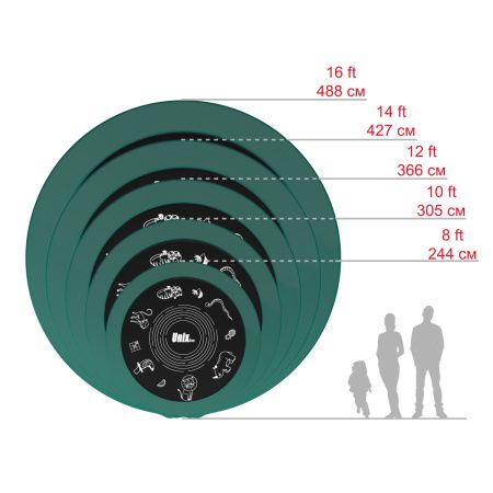 Батут UNIX Line SUPREME GAME 14 ft (Green)