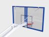 Баскетбольная стойка (мобильная) с щитом 1800х1050 мм из оргстекла 10 мм (вынос 3,25 м)