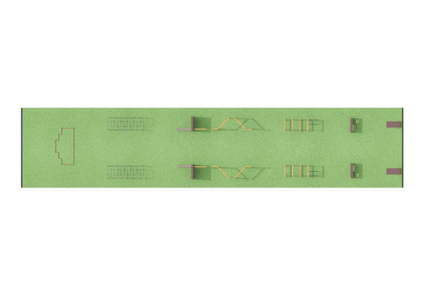 Двойная военизированная полоса препятствий (комплект)