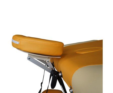 Массажный стол DFC NIRVANA, Elegant PREMIUM, 192х75х6 см, алюм. ножки, цвет оранж./беж. (orange/beig