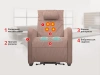 Массажное кресло реклайнер с подъемом FUJIMO LIFT CHAIR F3005 FLFL Терра (Sakura 20)