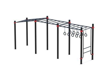 Рукоход с изменением высоты и возможностью использования дополнительных аксессуаров (подвижные кольц