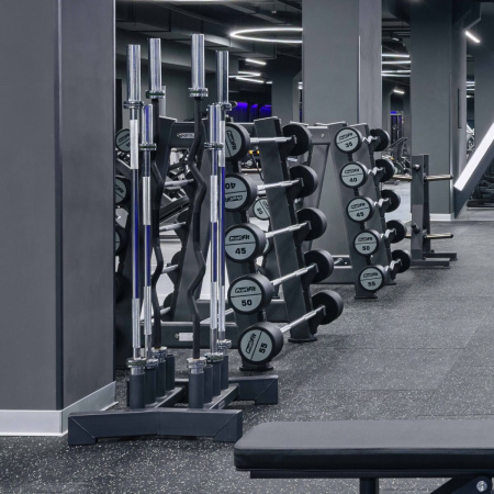 Набор прямых полиуретановых штанг (шаг 5 кг, 5 шт) PROFI-FIT 10-30 кг