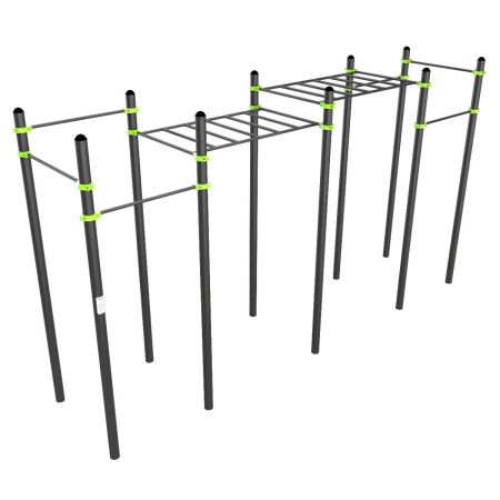 W348 Воркаут (рукоход классический двухуровневый, 6 перекладин) ZAVODSPORTA