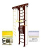 Шведская стенка Kampfer Wooden ladder Maxi Wall (№5 Шоколадный Высота 3 м белый)