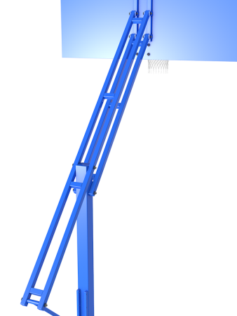 Баскетбольная уличная стойка (стационарная) с регулировкой высоты кольца, щит из фанеры 1800х1050 мм