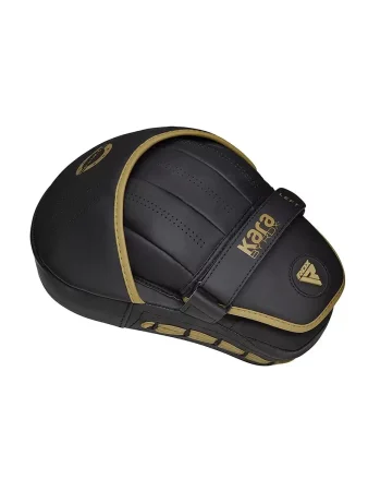 Лапы боксерские изогнутые RDX Kara FPR-F6 черн/золот.мат.