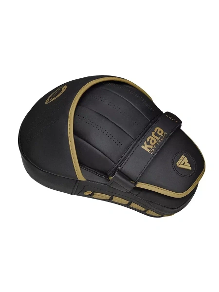 Лапы боксерские изогнутые RDX Kara FPR-F6 черн/золот.мат.