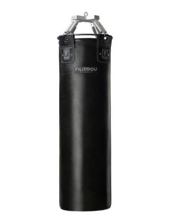 Боксёрский мешок «onePRO FILIPPOV» Ø40 из натуральной кожи Черный 180см/40см/78-80