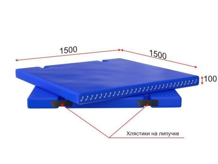 Мат под детские шведские стенки (синий)