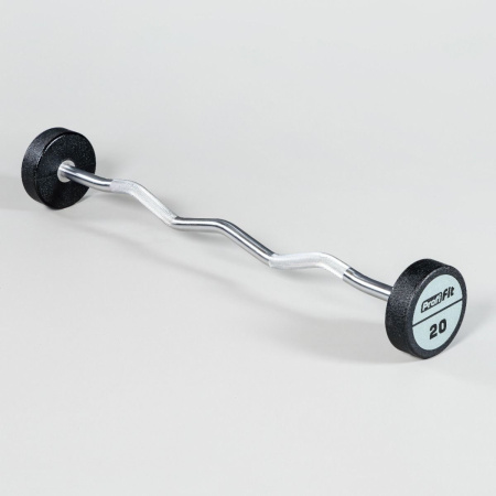Набор изогнутых полиуретановых штанг (шаг 5 кг, 5 шт) PROFI-FIT 10-30 кг
