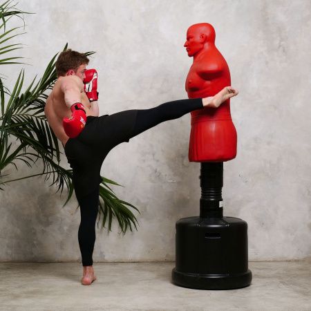 Манекен DFC Boxing Punching Man-Heavy c регулировкой высоты  TLS-AR (красный)