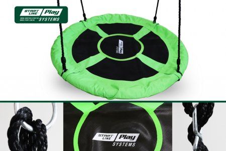 Качели SLP SYSTEMS 3 секции лодочка красное + Качеля TS40 сиденье гибкое желтое