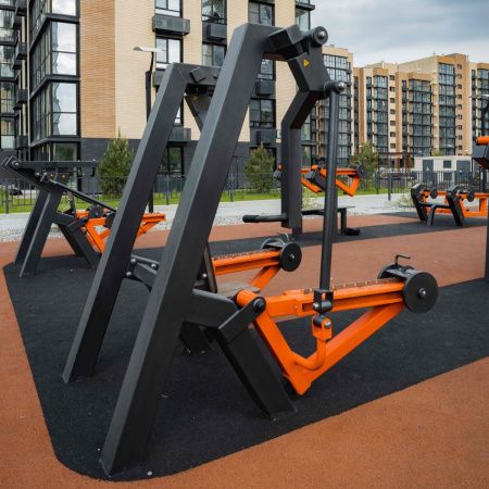P-1812.1 Уличный тренажер Жим сидя с переменной нагрузкой ZAVODSPORTA