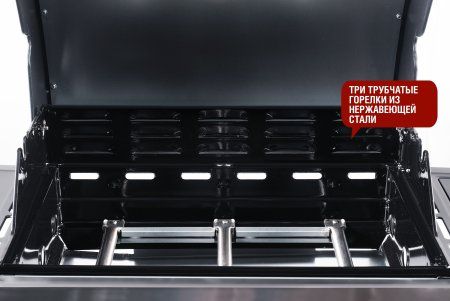 Газовый гриль 3 основных горелки (без боковой)