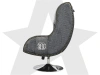 Дизайнерское кресло FUJIMO Monogram Silver Steel