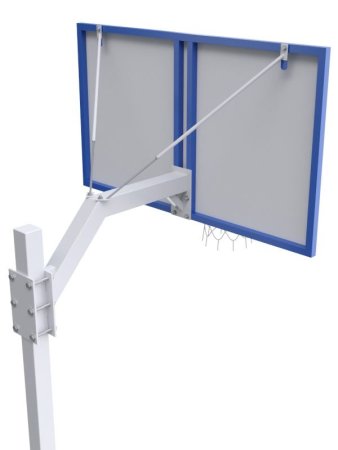 Баскетбольная стойка разборная регулируемая с щитом 1800х1050 мм из метал. листа и массовым кольцом