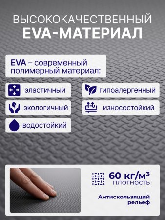 Мат-пазл DFC 60 х 60 см, 10 мм, (4 шт. в упаковке) черный