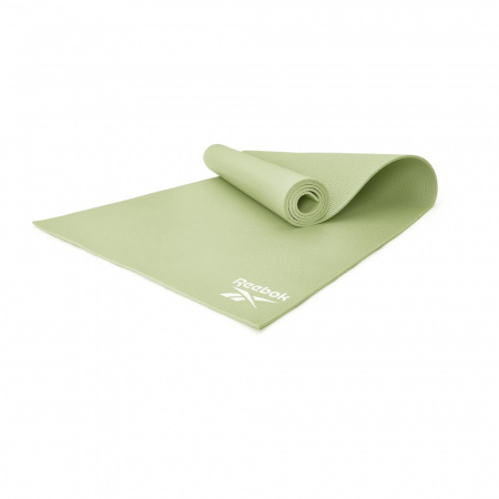 Тренировочный коврик (мат) для йоги Reebok зеленый 4мм