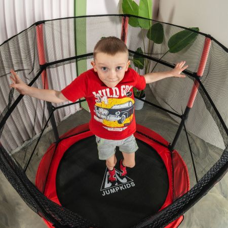 Батут DFC JUMP KIDS 55" красно-серый