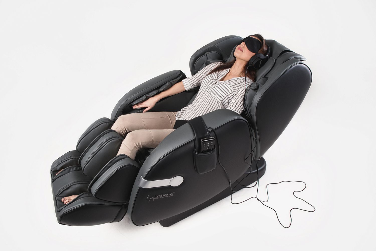 Массажное кресло BetaSonic 2 Braintronics grey-black