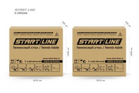 Стол теннисный X-dream Start Line (Дуб натуральный(natur-wood), ЛДСП Графит)