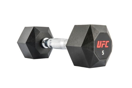Комплект обрезиненных октагональных гантелей 10 пар от 2,5 до 25кг UFC