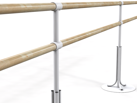 Станок балетный мобильный двухрядный на круглом основании утяжеленный