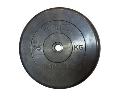Диски обрезиненные Barbell Atlet 15 кг. 31 мм.