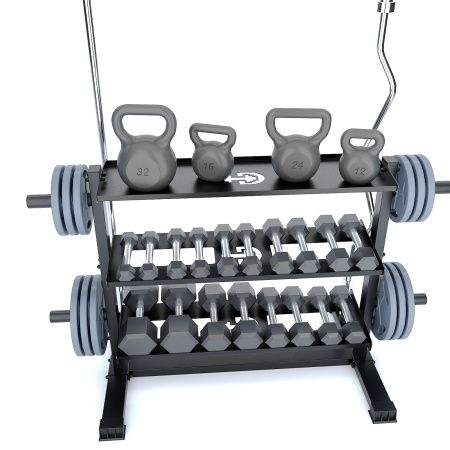 Стойка стеллаж для гантелей, дисков и грифов Domsen Ds50 d25мм