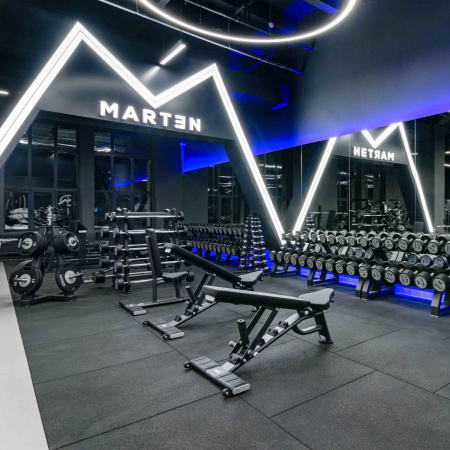 Гантельный ряд полиуретановый (шаг 2,5 кг, 10 пар) PROFI-FIT 2,5-25 кг