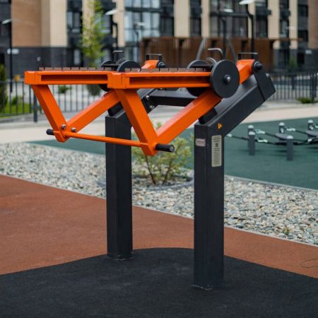 P-1804 Уличный тренажер Приседание с переменной нагрузкой ZAVODSPORTA