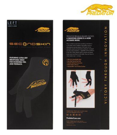 Перчатка Predator Second Skin черная/желтая левая L/XL