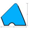 Резина для бортов Longoni Blue Professional Pyramid U-118 180см 12фт 6шт.