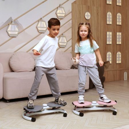 Фитнес платформа/горнолыжный тренажёр DFC "Twister Bow" с эспандерами