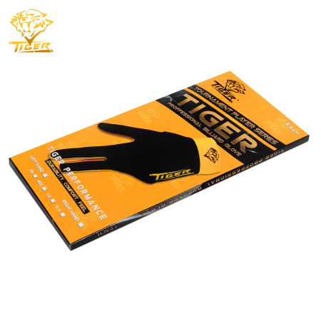 Перчатка Tiger Professional Billiard Glove черная/желтая правая M
