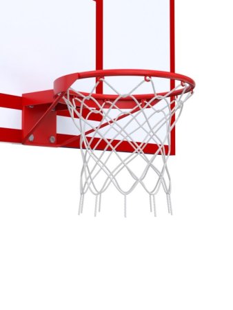 Баскетбольная стойка регулируемая разборная с щитом 1800х1050 мм из метал. листа и усиленным кольцом