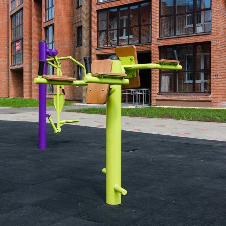 F-1708 Уличный тренажер Упор для пресса ZAVODSPORTA