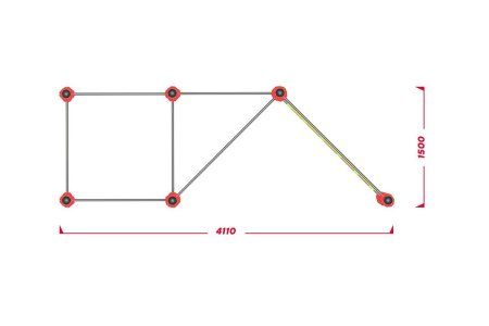 Нержавеющий воркаут комплекс с турниками и сеткой для лазанья