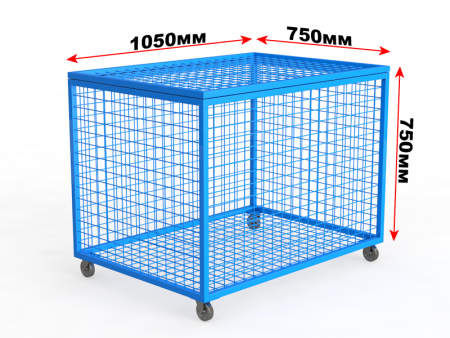 Тележка для хранения и перевозки мячей, металлическая сетка