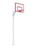 Баскетбольная стойка разборная с трен. щитом 1200х900 мм из метал. листа с массовым кольцом
